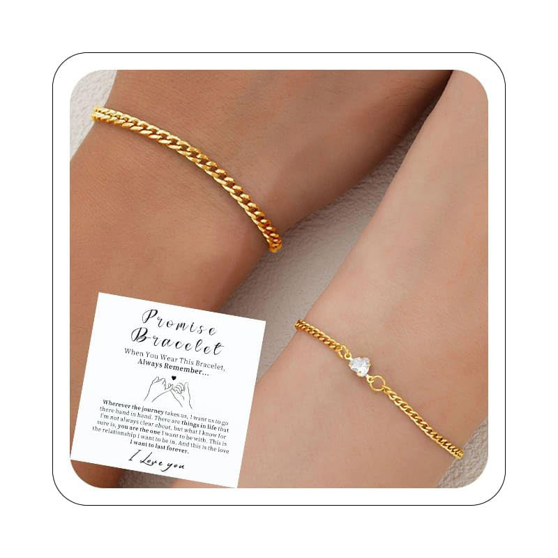 HeartLink™ Heart Pendant Couples Bracelet