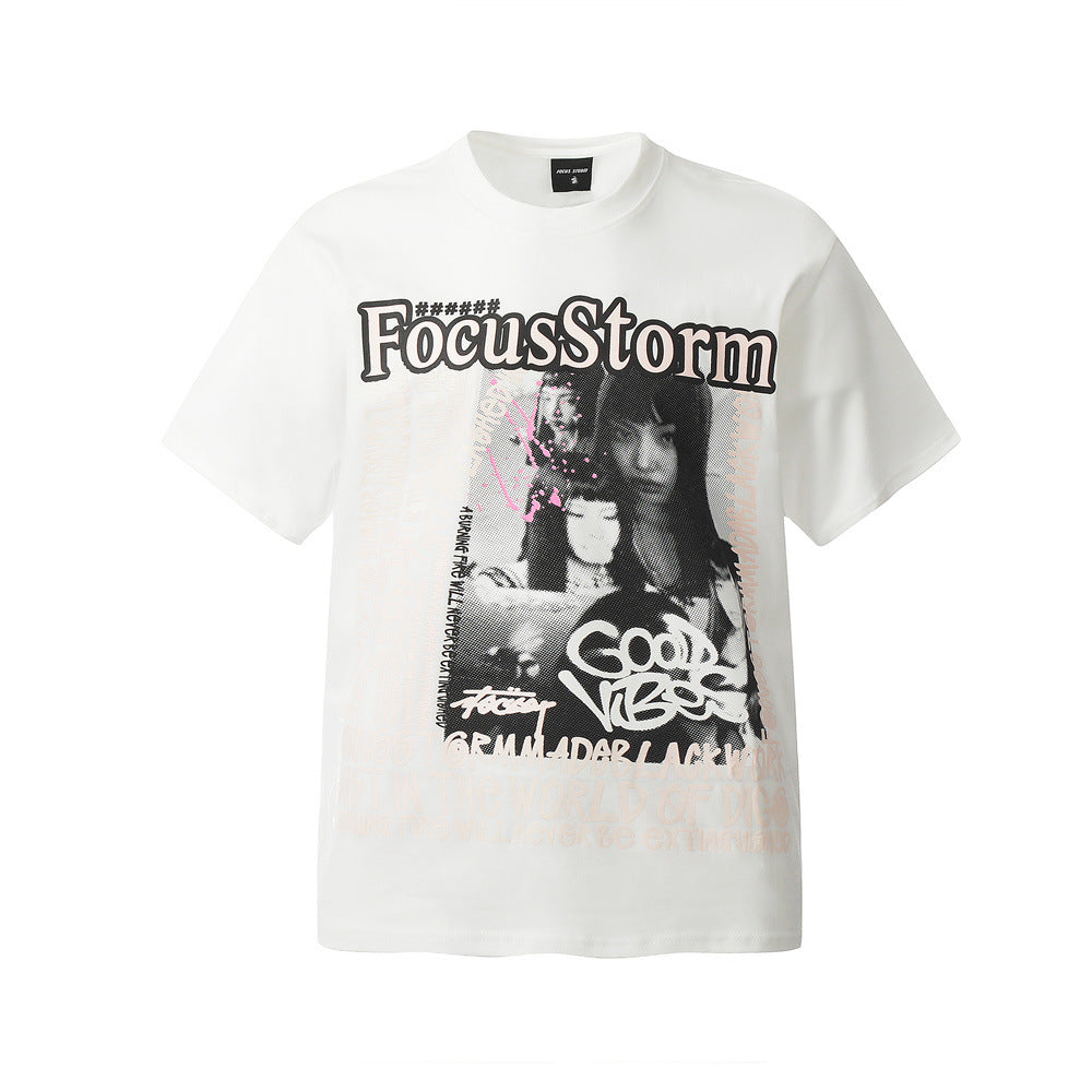American Vintage Print Short Sleeves Men