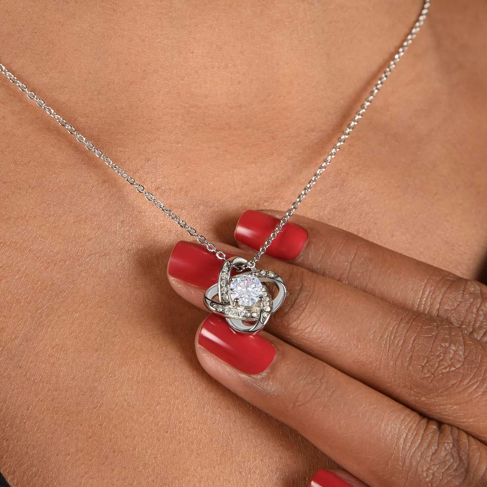 To My Beautiful Daughter _Love Knot Necklace