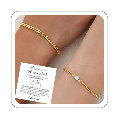 HeartLink™ Heart Pendant Couples Bracelet