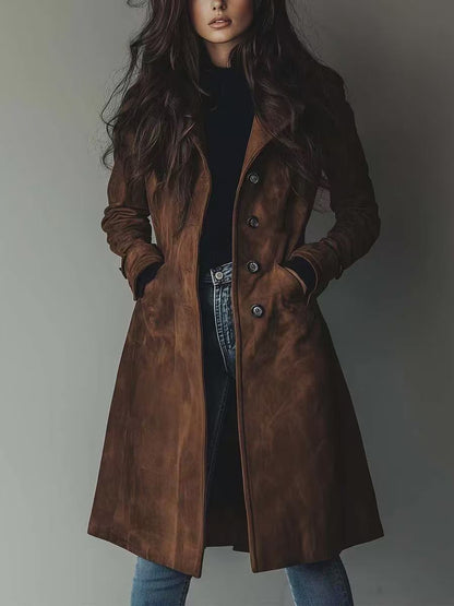 Velmont™ Suede Longline Coat
