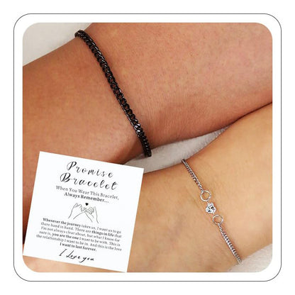 HeartLink™ Heart Pendant Couples Bracelet