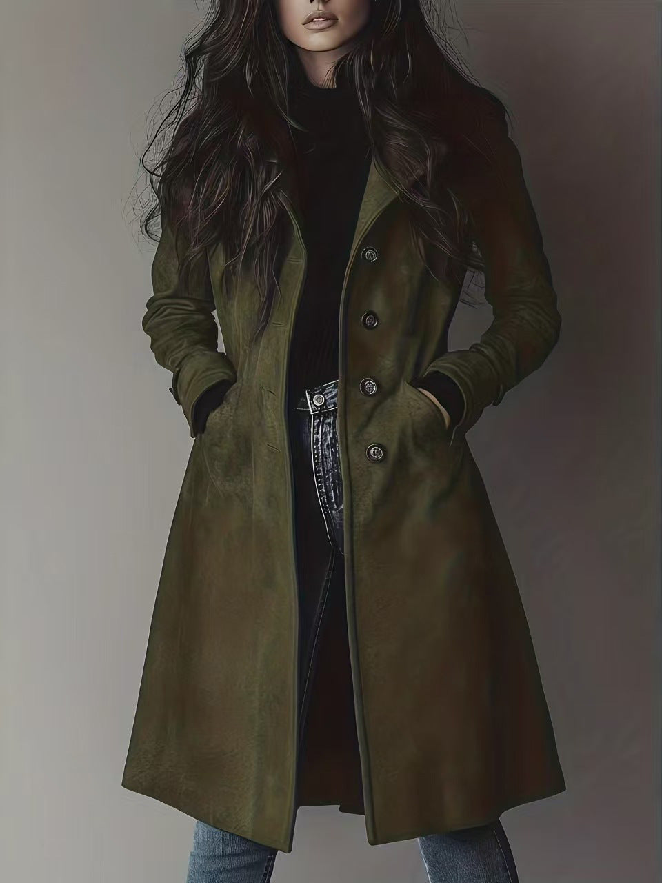 Velmont™ Suede Longline Coat