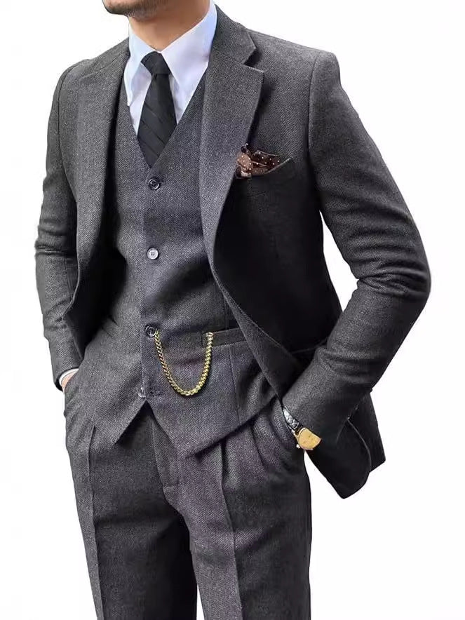 RegentLine™ Herringbone Elite 3-Piece Suit