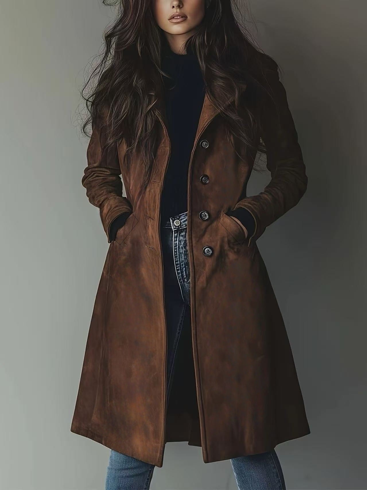 Velmont™ Suede Longline Coat