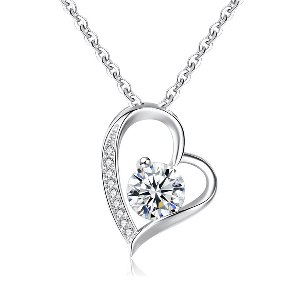 EverHeart™ Zirconia Love Pendant Necklace for Wife and Daughter