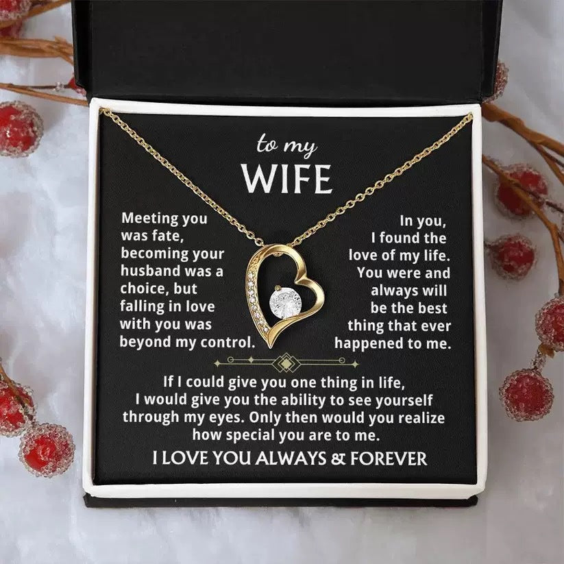 EverHeart™ Zirconia Love Pendant Necklace for Wife and Daughter