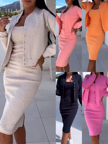 GraceLayer™ Two-Piece Suspender Skirt & Coat Set