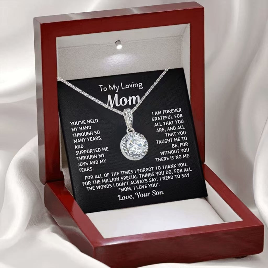 EternaBond™ Rhinestone Love Pendant Multi-Necklaces | Son to Mom Collection