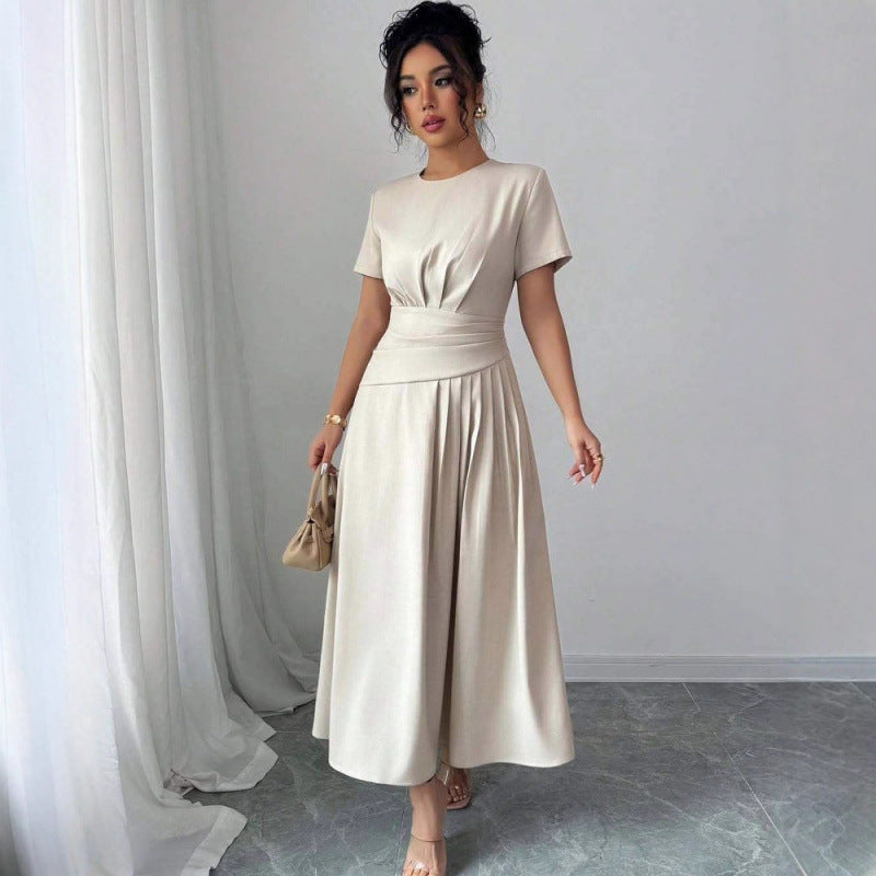 ÉlanGrace™ Sculpted A-Line V-Neck Dress