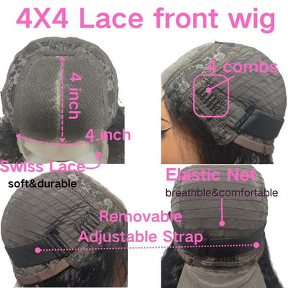 Real human hair_Style: Bob wave with highlight 1B30