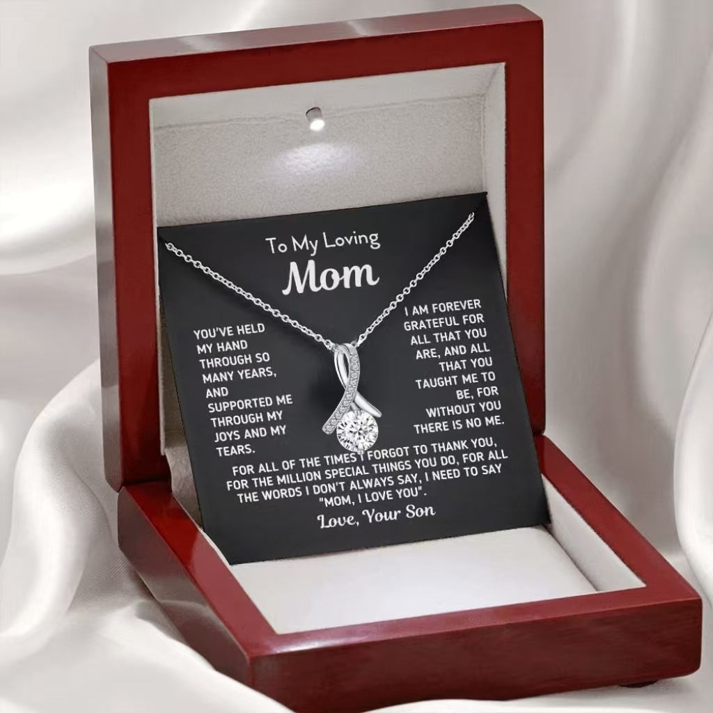 EternaBond™ Rhinestone Love Pendant Multi-Necklaces | Son to Mom Collection