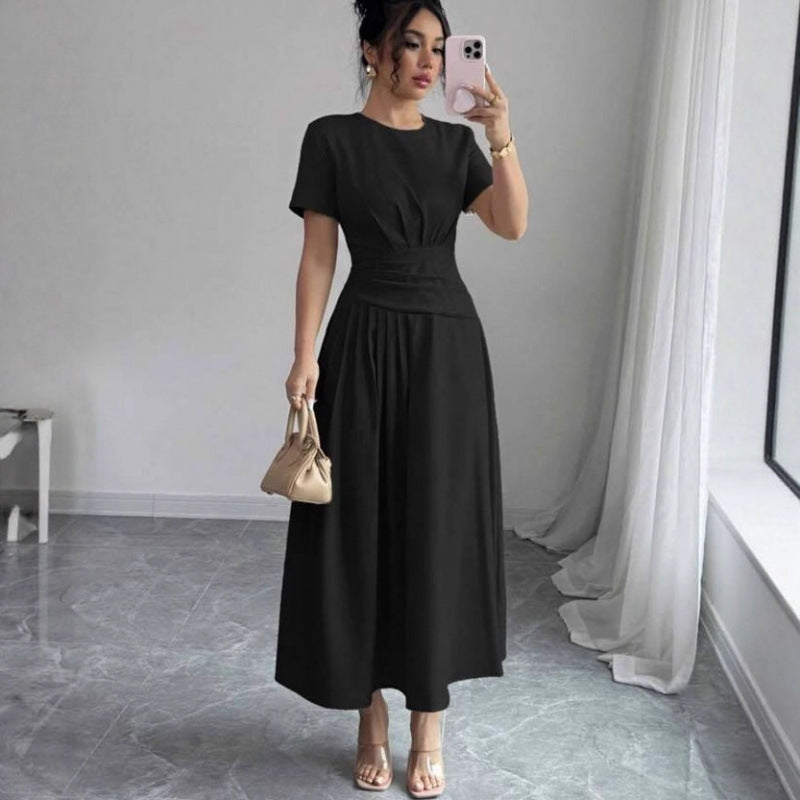 ÉlanGrace™ Sculpted A-Line V-Neck Dress