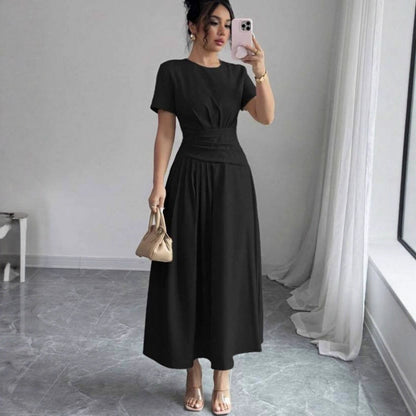 ÉlanGrace™ Sculpted A-Line V-Neck Dress