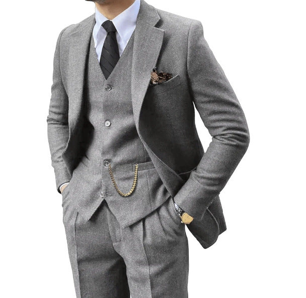 RegentLine™ Herringbone Elite 3-Piece Suit