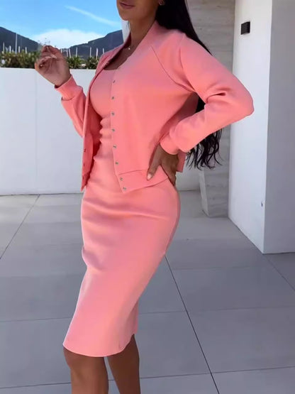 GraceLayer™ Two-Piece Suspender Skirt & Coat Set