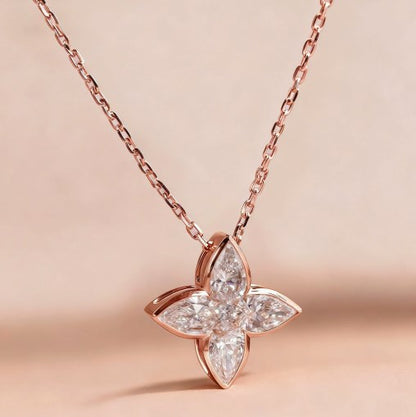 RadiantClover™ Four-Leaf Clover Waterdrop Pendant Necklace