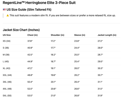 RegentLine™ Herringbone Elite 3-Piece Suit