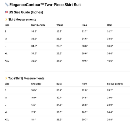 EleganceContour™ Two-Piece Skirt Suit Set