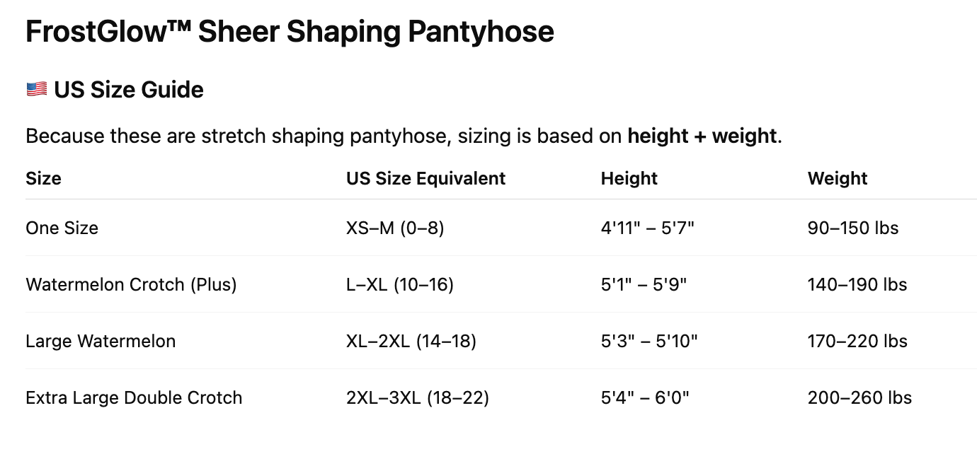 FrostGlow™ Sheer Shaping Pantyhose