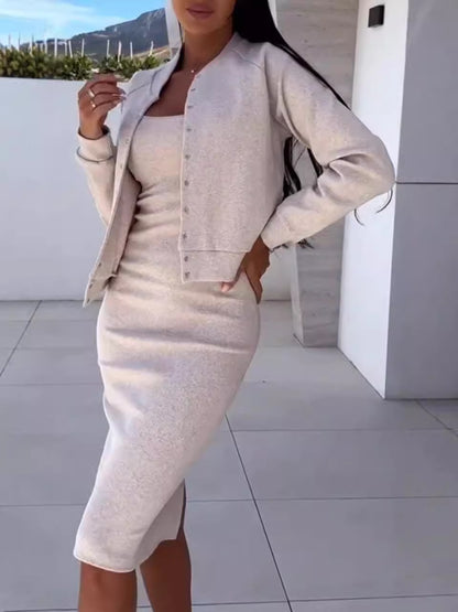 GraceLayer™ Two-Piece Suspender Skirt & Coat Set