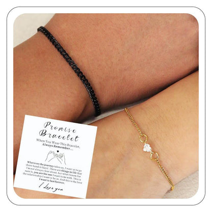 HeartLink™ Heart Pendant Couples Bracelet