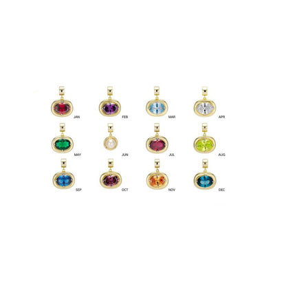 BirthHue™ Birth Stone and Birth Flower Pendants
