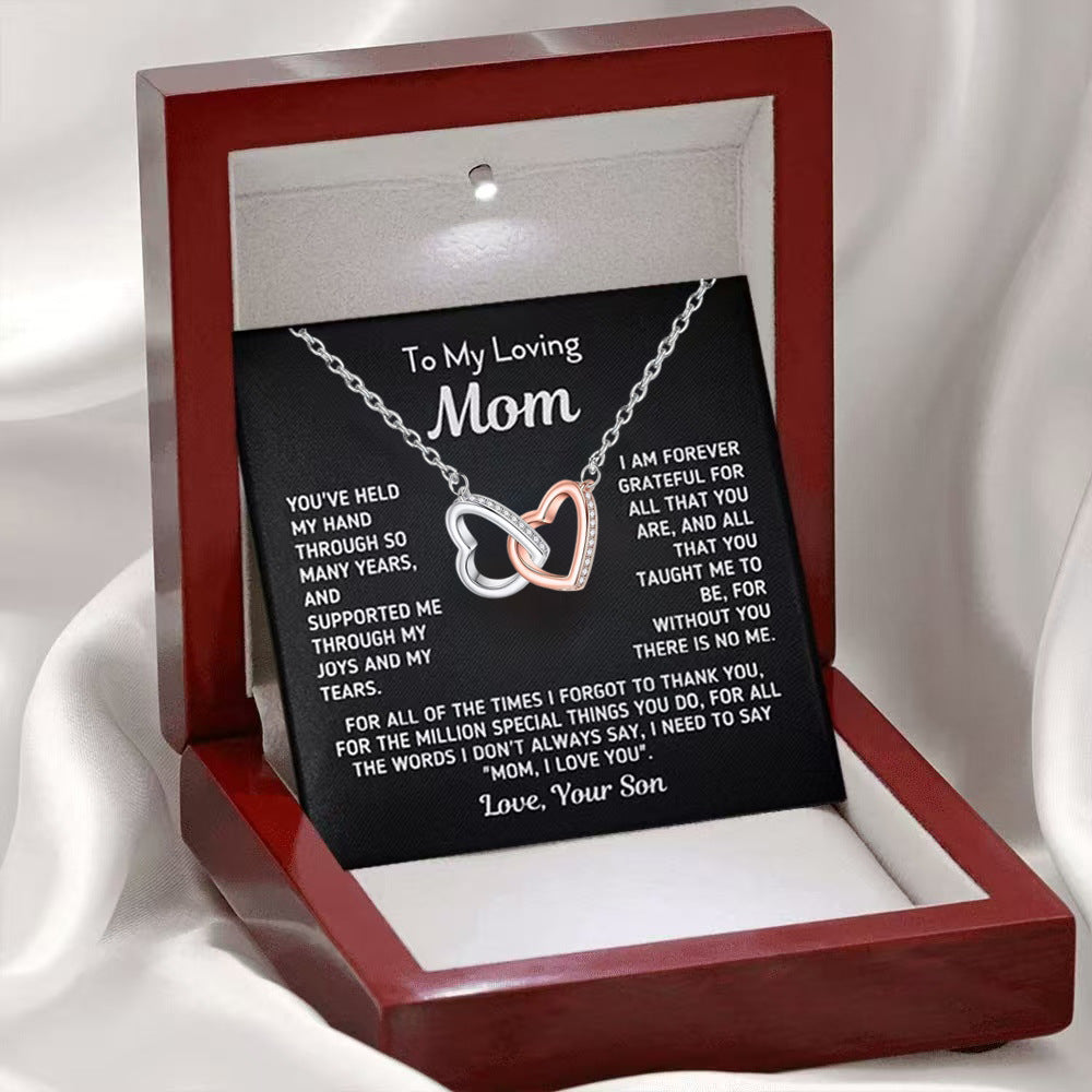 EternaBond™ Rhinestone Love Pendant Multi-Necklaces | Son to Mom Collection
