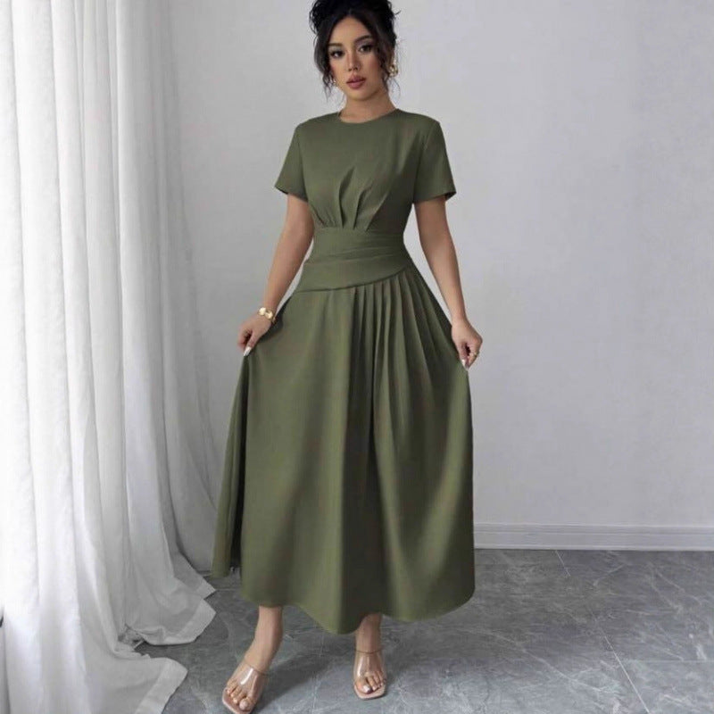 ÉlanGrace™ Sculpted A-Line V-Neck Dress