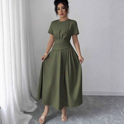 ÉlanGrace™ Sculpted A-Line V-Neck Dress