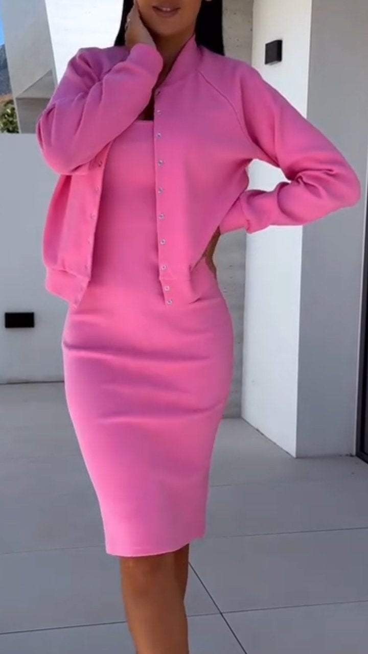 GraceLayer™ Two-Piece Suspender Skirt & Coat Set