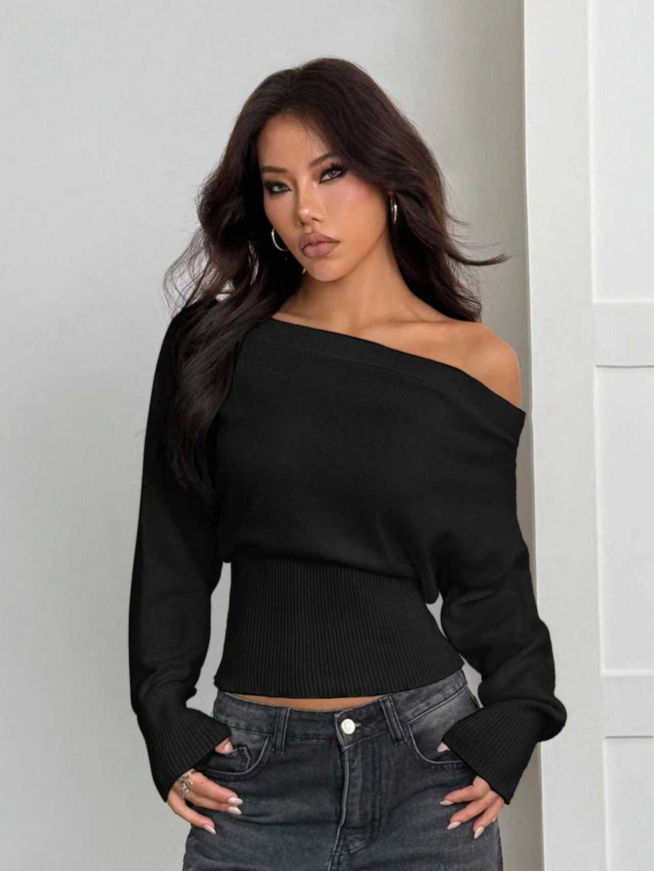 LunaLine™ Off-Shoulder Knit Top