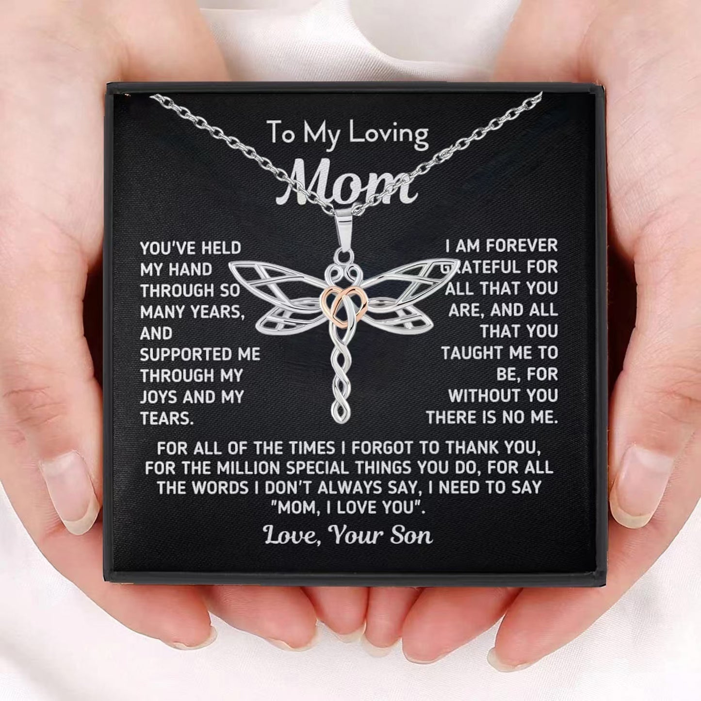 EternaBond™ Rhinestone Love Pendant Multi-Necklaces | Son to Mom Collection