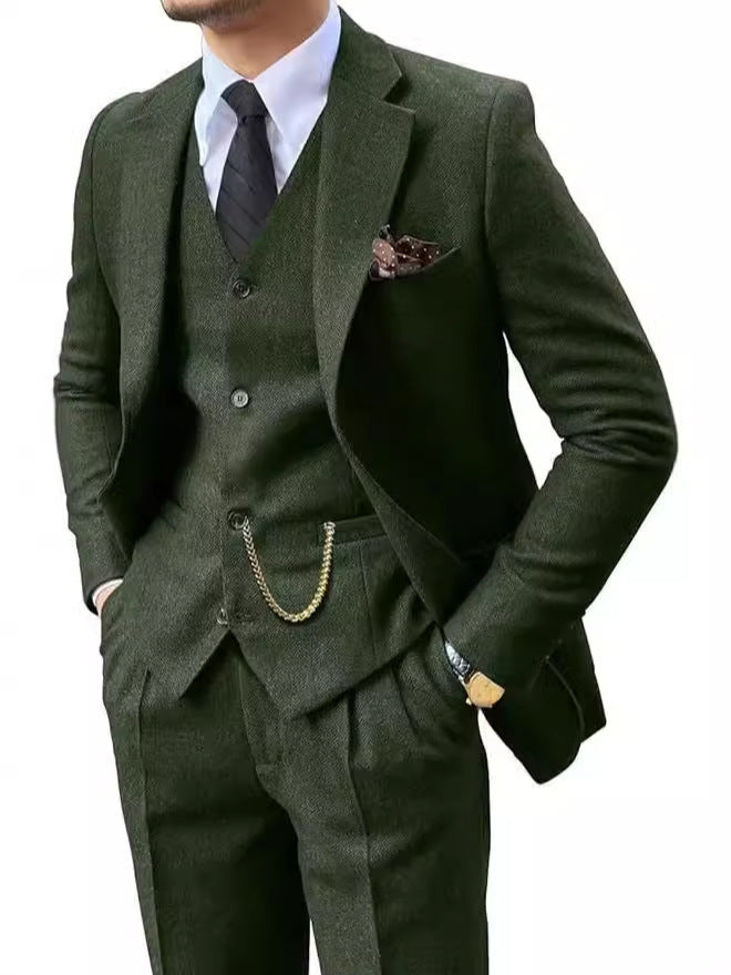 RegentLine™ Herringbone Elite 3-Piece Suit