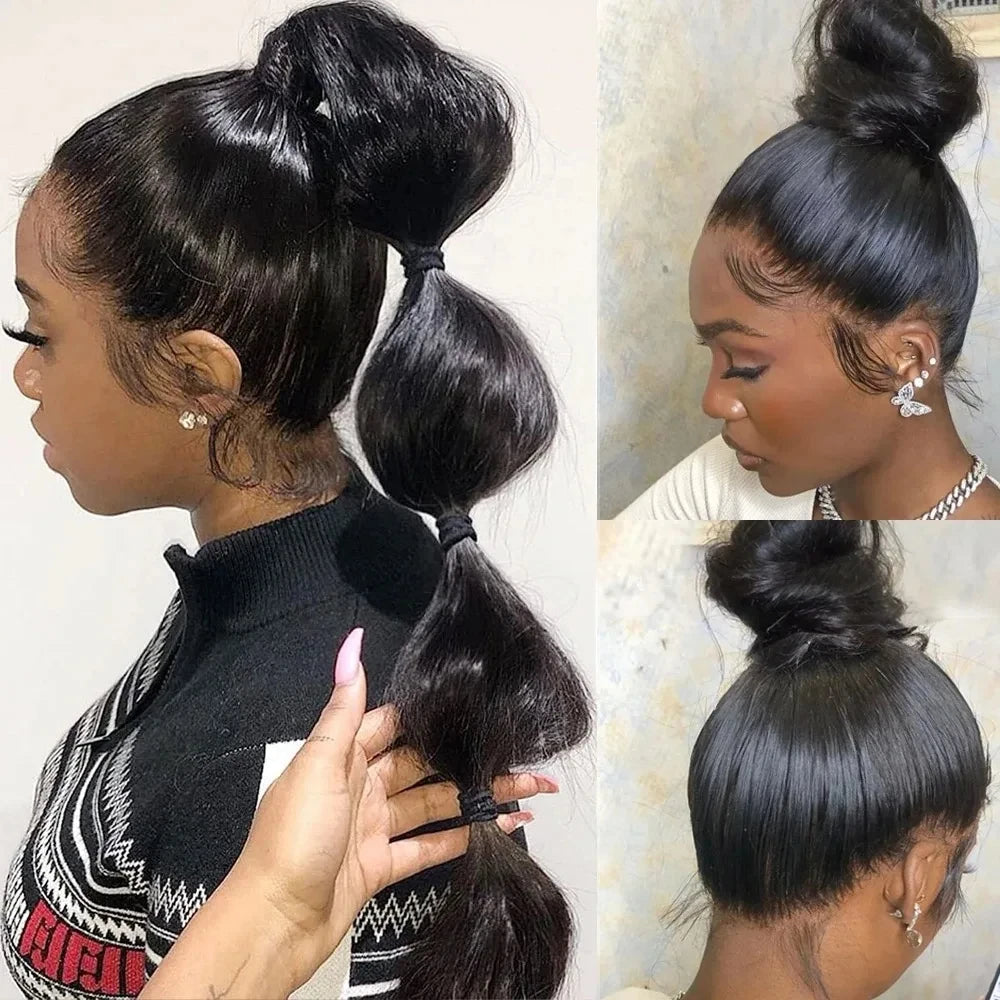 Silky Bone Straight Lace Wig - HD Lace Front Human Hair