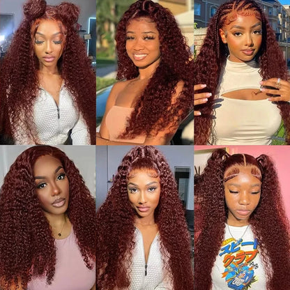 Water Wave Reddish Brown Lace Wig - Glueless HD Lace