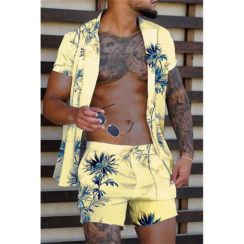 Tropical Bloom Beachwear Vacation Set