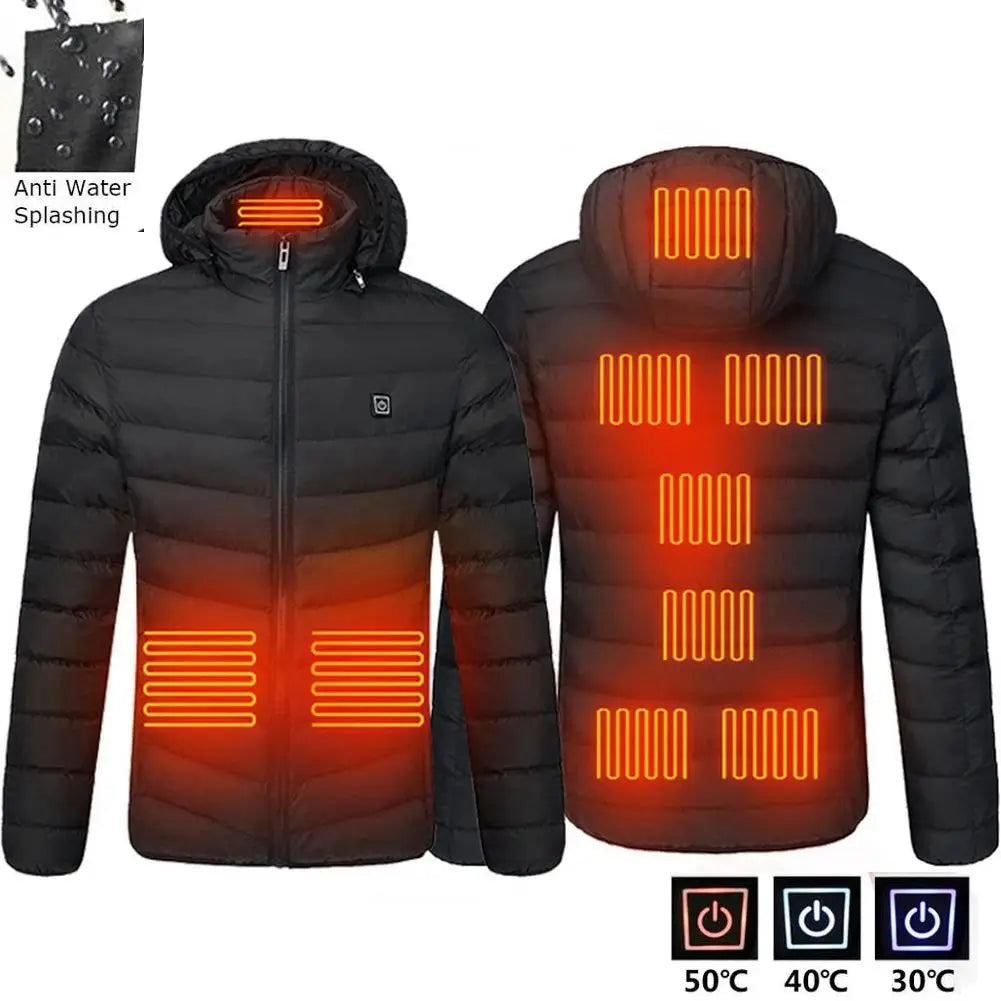ThermaCharge Pro 17-Zone USB Heated Jacket: 4-Switch Core & Extremity Heat