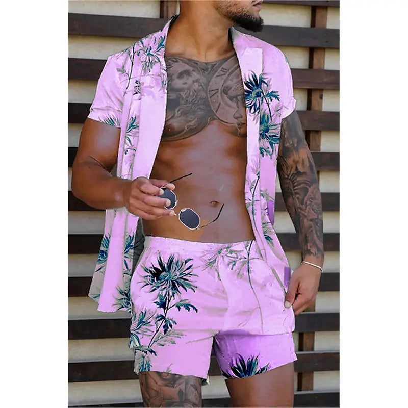 Tropical Bloom Beachwear Vacation Set