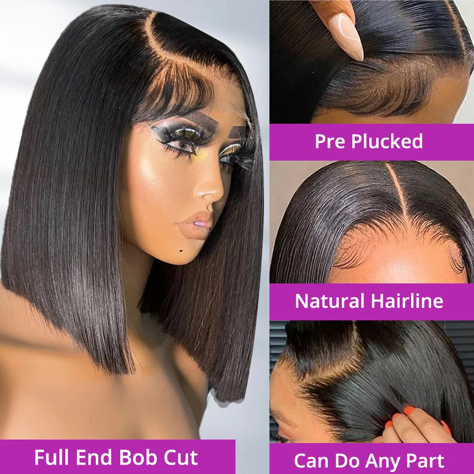 Ready To Wear HD Bob Wig - Glueless Lace Front Human Hair