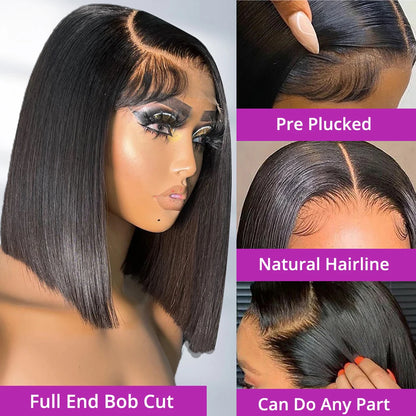 Ready To Wear HD Bob Wig - Glueless Lace Front Human Hair