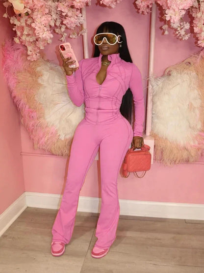 Everyday Flare Tracksuit Set - Matching Hoodie & Pants