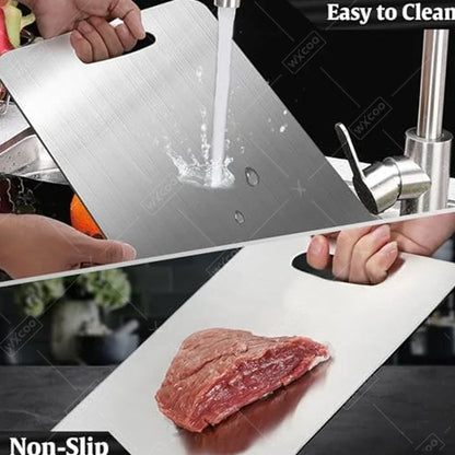 Double Sided Stainless Steel Cutting Board