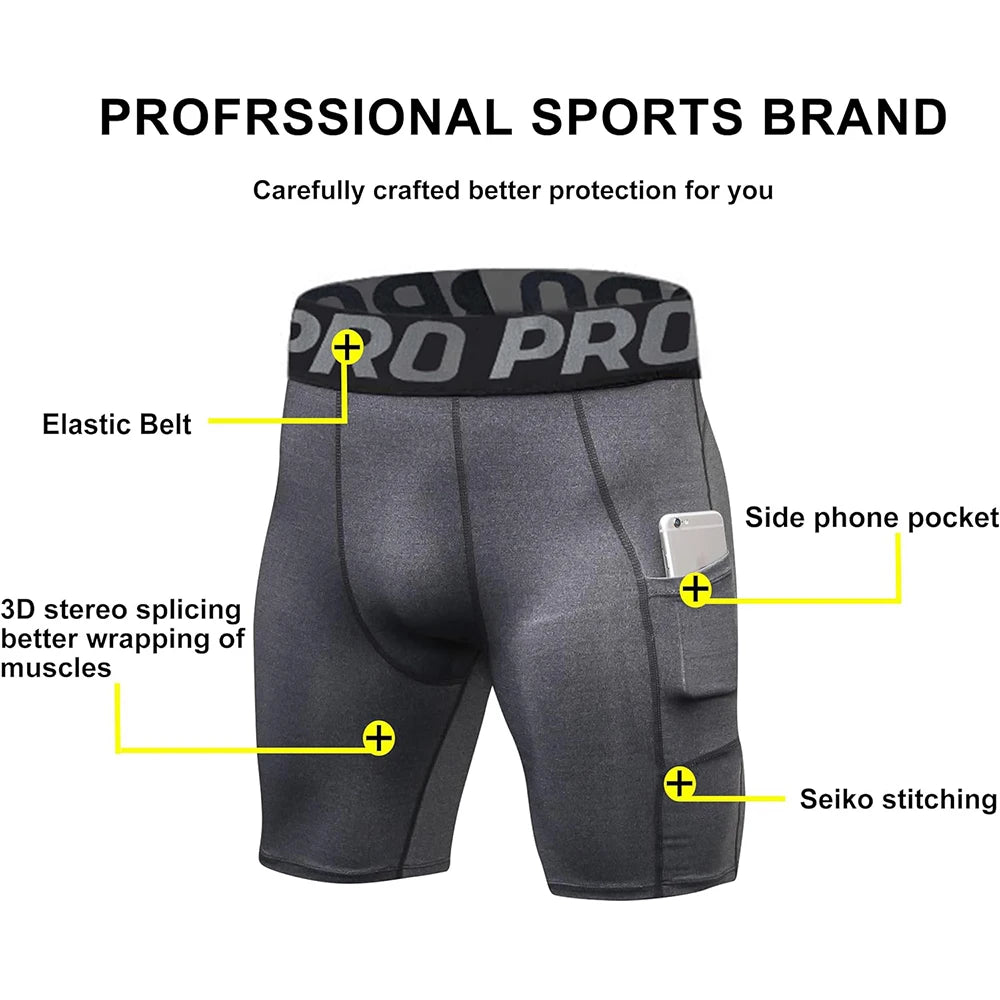 PowerFlex™ Elite Compression Gym Shorts with Pockets