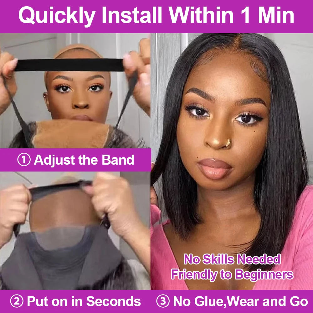 Natural Jerry Curly Bob Wig - Textured Lace Front